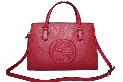 gucci handbag red leather|authentic gucci leather handbag.